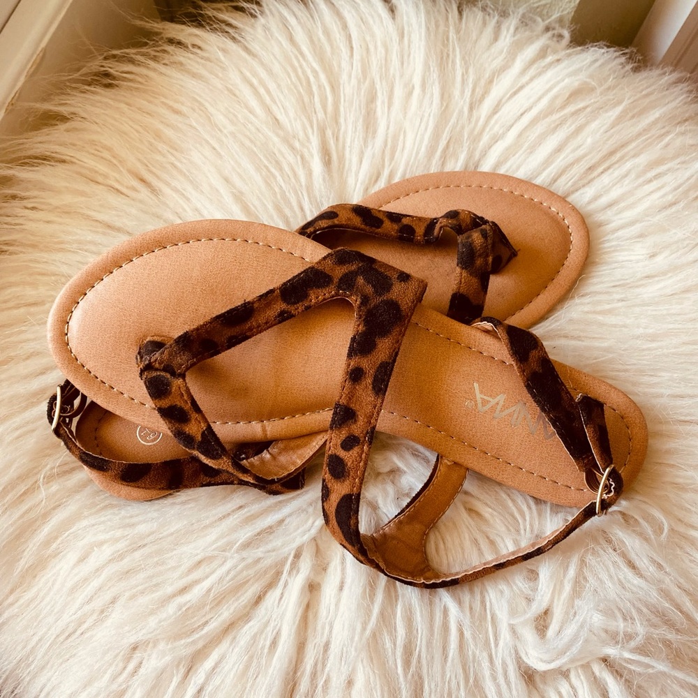 Anna Leopard Print Sandal